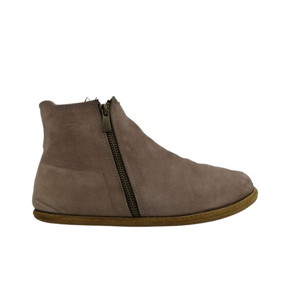ANYA'S SHOP Women's Rosa Zipper Boots in Taupe Nubuck Size 40 Barefoot Booties - Picture 2 of 8
